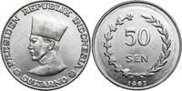 Indonesia, Irian Barat 50 Sen 1962 Sukarno, edge Reeded fast St 98.28 US$  +  46.25 US$ shipping