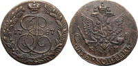 Russia, Catherine II 5 Kopeks 1787 KM ss+ 173.43 US$  +  46.25 US$ shipping