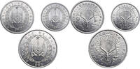 Djibouti 1, 2, 5 Francs set 3 pcs. -