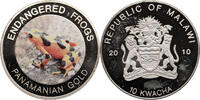 Malawi 10 Kwacha Multicolor Panamanian Gold Frog -
