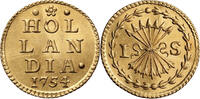 Netherlands, Holland Gold 1 Stüber 1754 (1/2 Ducat) -