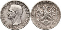 5 Lek 1939 R Albania, Italian Occupation  ss+ / fast vz