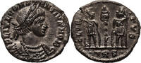 Constantinus II, as Caesar Follis Treveri / GLORIA EXERCITVS -
