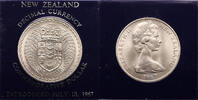 New Zealand 1 Dollar Introduction of decimal currency -