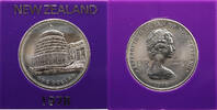 New Zealand 1 Dollar 25th Anniversary Coronation and Opening of Parliament Building -