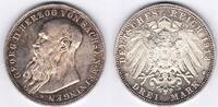 Deutschland - KR Sachsen-Meiningen 3 Mark J. 152 SACHSEN-MEININGEN 3 Mark GEORG II. 1913 PRACHTEXEMPLAR! -