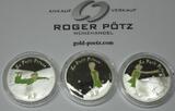 FRANKREICH  3 x 1,50 Euro 2007 Kleiner Prinz Petit Prince Silber PP im 3-er Etui Japan rar proof