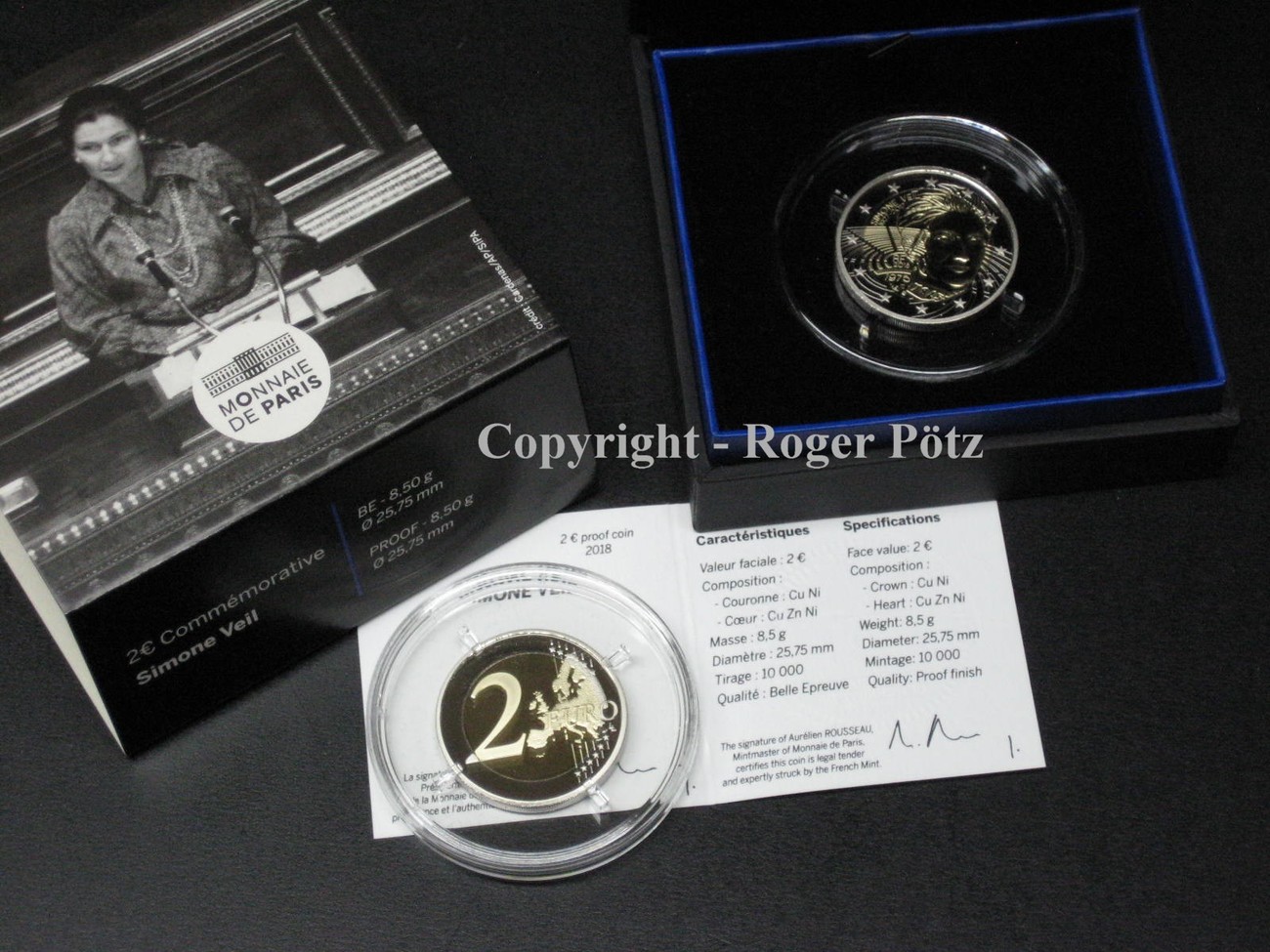 Frankreich 2 Euro 18 Simone Veil Pp Proof Ma Shops