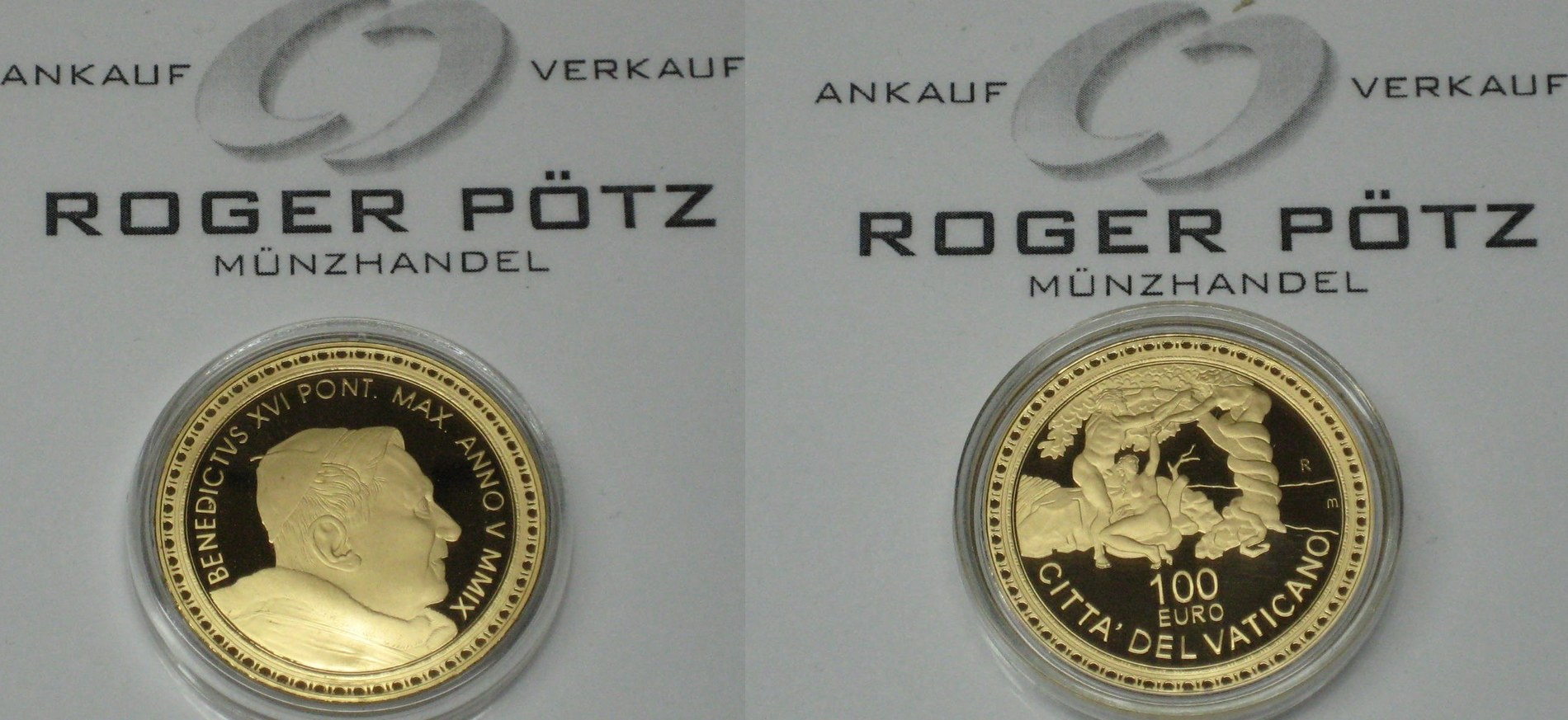 Vatikan 100 Euro Gold 09 Vertreibung Aus Dem Paradies Pp Proof Ma Shops