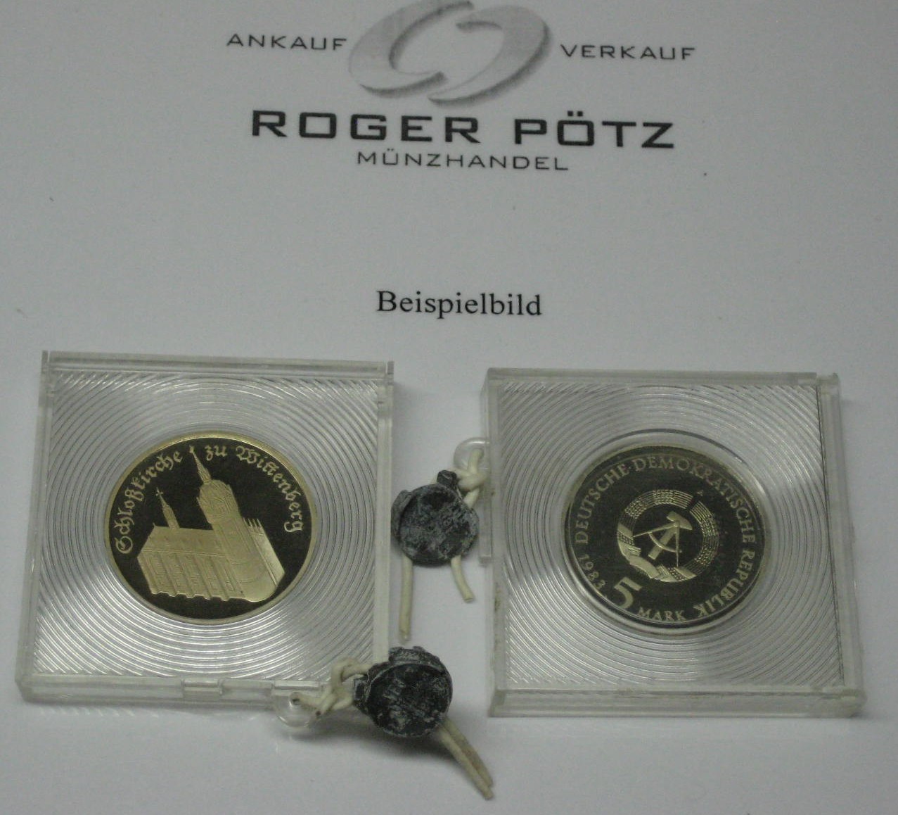 DDR 5 Mark 5 M 1983 Schloßkirche Wittenberg PP originalverplombt Proof