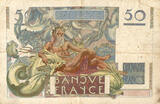 NOTES OF THE BANQUE DE FRANCE 50 francs 7.6.1951 Banque de France. Billet.  Le Verrier, TB