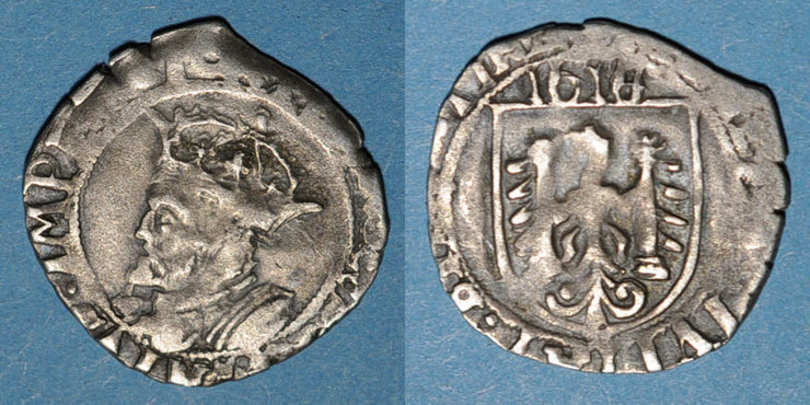 OTHER FEUDAL COINS 1616 Franche Comté. Cité de Besançon. Carolus Flan