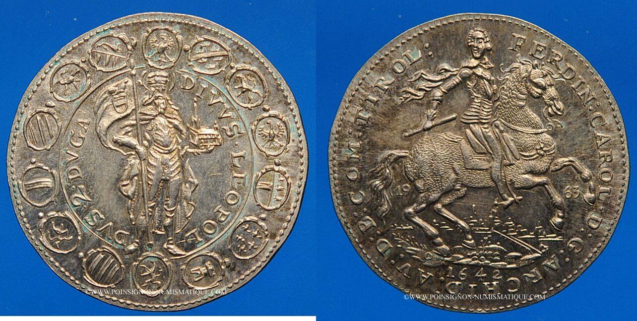 EUROPE Autriche. 2 ducats (médaille) 1642-1963. Refrappe EF | MA-Shops