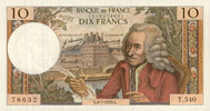 NOTES OF THE BANQUE DE FRANCE 10 francs Banque de France. Billet. Voltaire, -