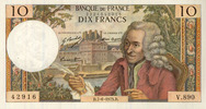 NOTES OF THE BANQUE DE FRANCE 10 francs Banque de France. Billet. Voltaire, -