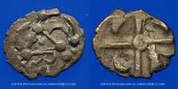 CELTIC COINS Obole Cadurques. Région de Cahors. à la tête triangulaire, 1er siècle AC -