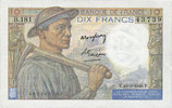 NOTES OF THE BANQUE DE FRANCE 10 francs Banque de France. Billet. mineur, -