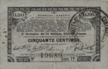 FRENCH EMERGENCY NOTES 50 centimes Pas de Calais, Somme et Nord, Groupement de 70 communes. Billet. série 1E -