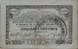 FRENCH EMERGENCY NOTES 50 centimes Pas de Calais, Somme et Nord, Groupement de 70 communes. Billet. série 1K -