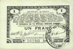FRENCH EMERGENCY NOTES 1 franc Pas de Calais, Somme et Nord, Groupement de 70 communes. Billet. série 2F -