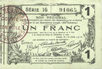 FRENCH EMERGENCY NOTES 1 franc Aisne, Ardennes et Marne - Bon régional. Laon. Billet. 16.6.1916, série 16 -