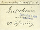 GERMANY - EMERGENCY NOTES (1914-1923) A - J 20 pfennig Birnbach. Bernadine Faisst. Billet. n. d. -