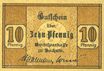 GERMANY - EMERGENCY NOTES (1914-1923) A - J 10 pf Bochum. Amtssparkasse. Billet. -