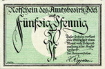DEUTSCHLAND - NOTGELDSCHEINE (1914-1923) A - J Böel. Amstsbezirk. Billet. 50 pf 1920 I