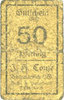 GERMANY - EMERGENCY NOTES (1914-1923) A - J 50 pf Borgentreich. J.H. Conze. Billet. série E -