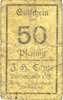 GERMANY - EMERGENCY NOTES (1914-1923) A - J 50 pf Borgentreich. J.H. Conze. Billet. série L -