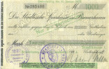 GERMANY - EMERGENCY NOTES (1914-1923) A - J 1 000 mark Bremerhaven. Stadt. Billet. -