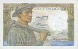 NOTES OF THE BANQUE DE FRANCE 10 francs Banque de France. Billet. mineur, -