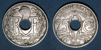 FRENCH MODERN COINS 25 centimes 3e république (1870-1940). Lindauer, type souligné, -