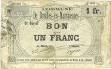 FRENCH EMERGENCY NOTES 1 franc Bruille-lez-Marchiennes (59). Ville. Billet. 1915, 5e série -