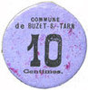 FRENCH EMERGENCY NOTES 10 centimes Buzet-sur-Tarn (31). Commune. Billet. -