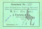 GERMANY - EMERGENCY NOTES (1914-1923) A - J 1 mark Einswarden. Frerichswerft. Billet. N° 86 -