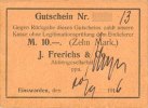 GERMANY - EMERGENCY NOTES (1914-1923) A - J 10 mark Einswarden. Frerichswerft. Billet. N° 13 ! -