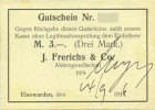 GERMANY - EMERGENCY NOTES (1914-1923) A - J 3 mark Einswarden. Frerichswerft. Billet. -