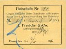 GERMANY - EMERGENCY NOTES (1914-1923) A - J 2 mark Einswarden. Frerichswerft. Billet. N° 191 ! -