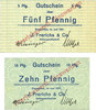 GERMANY - EMERGENCY NOTES (1914-1923) A - J 5 pf Einswarden. Frerichswerft. Billets. 10 pf juin 1921 -