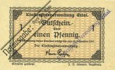 GERMANY - EMERGENCY NOTES (1914-1923) A - J 1 pfennig Ettal. Klostergutsverwaltung. Billets. avril - fin juillet 1919 -