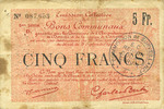 FRENCH EMERGENCY NOTES 5 francs Douai et Région de Carvin (59). Billet. 22.5.1916, 5e série D -