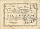 FRENCH EMERGENCY NOTES 2 francs Douai et Région de Carvin (59). Billet. 22.5.1916, 2e série C -