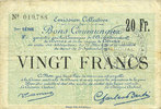 FRENCH EMERGENCY NOTES 20 francs Douai et Région de Carvin (59). Billet. 22.5.1916, 7e série F -