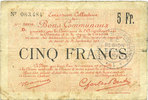 FRENCH EMERGENCY NOTES 5 francs Douai et Région de Carvin (59). Billet. 22.5.1916, 4e série D -