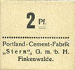 GERMANY - EMERGENCY NOTES (1914-1923) A - J 2 pf Finkenwalde (Zdroje, Pologne). Portland Cement-Fabrik G.m.b.H. Billet. -