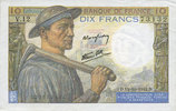 NOTES OF THE BANQUE DE FRANCE 10 francs Banque de France. Billet. mineur, -