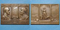 ALSACE bronze Alsace. Mulhouse. Centenaire de la fabrique de drap Dollfus & Noack. Plaquette 50x70 mm -