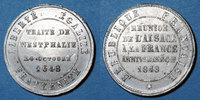 ALSACE 2e centenaire de la Réunion de l'Alsace à la France (traité de Westphalie). Médaille en étain -