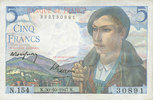 NOTES OF THE BANQUE DE FRANCE 5 francs Banque de France. Billet. berger, -